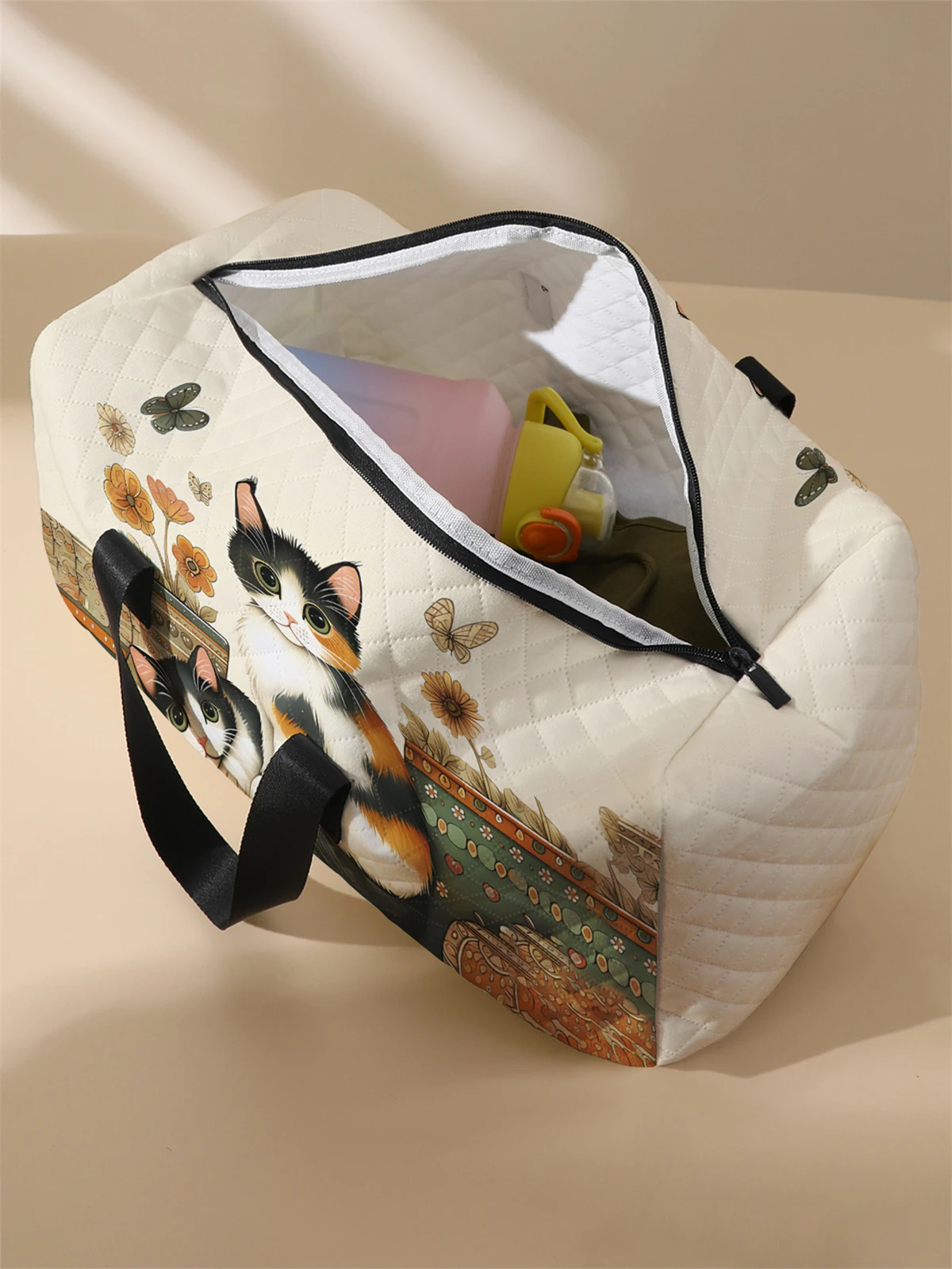 Lightweight Star Diamond Diamond Pattern Travel Dufile Bag, Large Capacity Sports and Fitness Storage Bag, Portable Luggage Bag