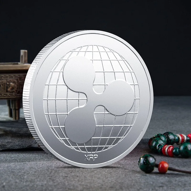 Ripple Coin XRP CRYPTO Commemorative Ripple XRP Collector's Coin New Gold Silver Plated Iron Art Collection