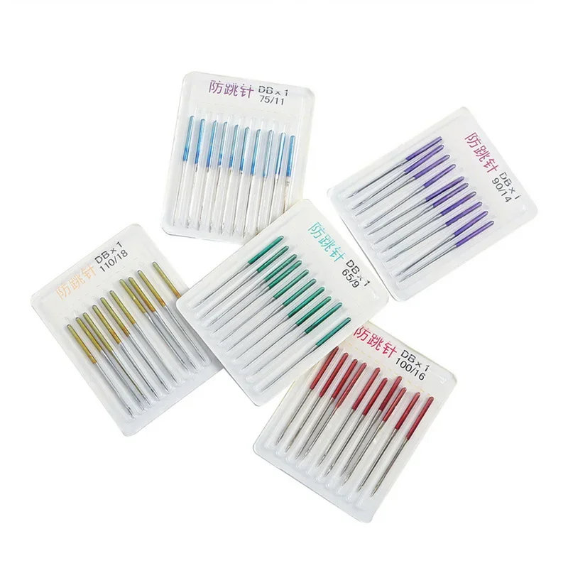 10Pcs/Pack Sewing Machine Anti-jump Needle DBX1 Elastic Stretch Cloth Sewing Needles Industrial Sewing Accessories