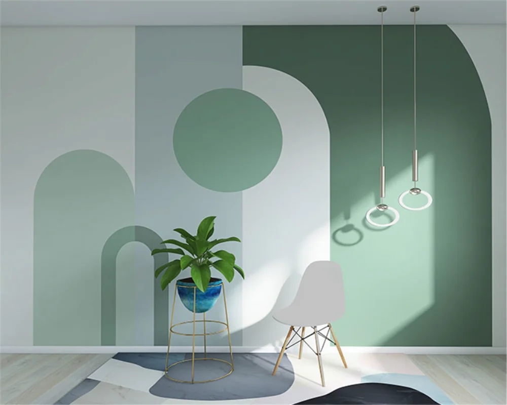 Beibehang-papel de Parede Retro Geométrico Colorblock Personalizado Pintura Decorativa para tv Quarto e Sala