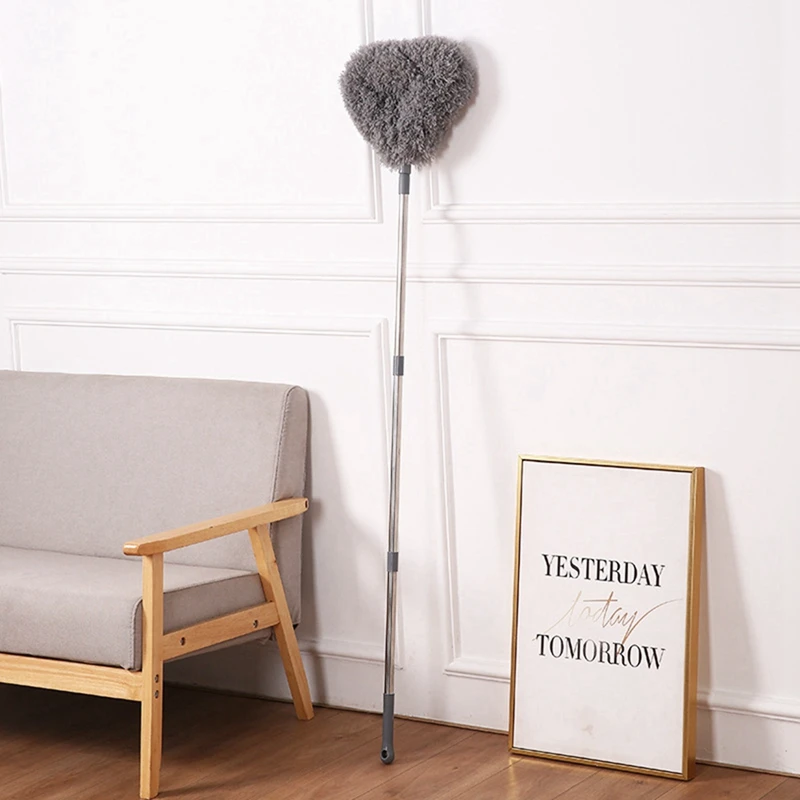 Retractable Duster Stainless Steel Long Handle Dusting Brush Car Household Cleaning Tools