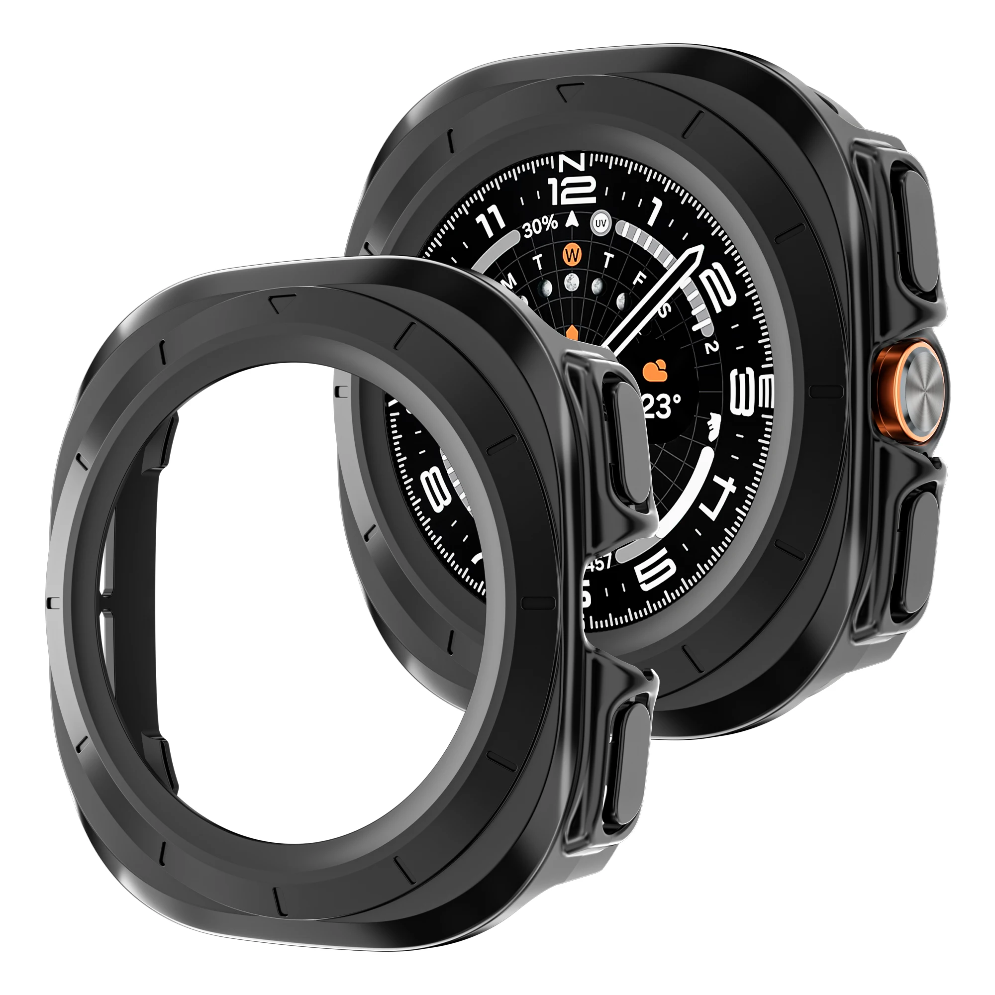 Durable Hollow Frame Protective Bumper for Galaxy Watch Ultra 47mm
