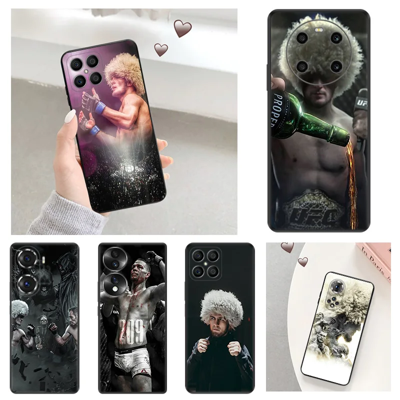 Per Honor 90 70 X9A X8 5G 8X X7 X6 X8A Magic 5 4 20 Lite 20I Pro Khabib Nurmagomedov Custodia Morbida Opaca Per Telefono