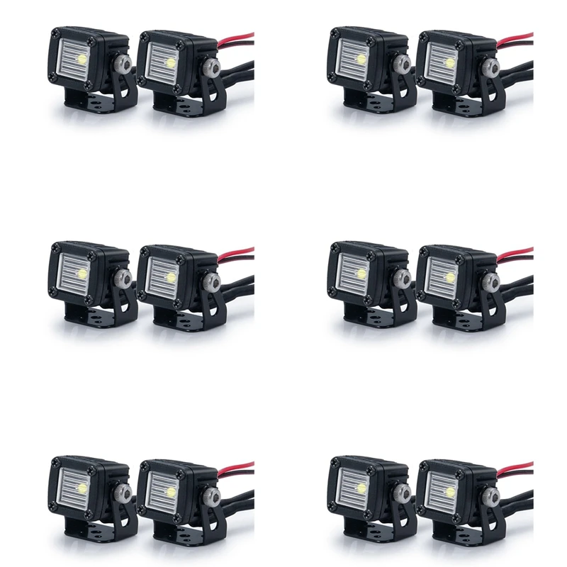 

12X Modified Headlights Spotlights Car Top Lights Bumper Lights For AXIAL SCX10 JEEP TRAXXAS TRX4 TRX6 1/10,D