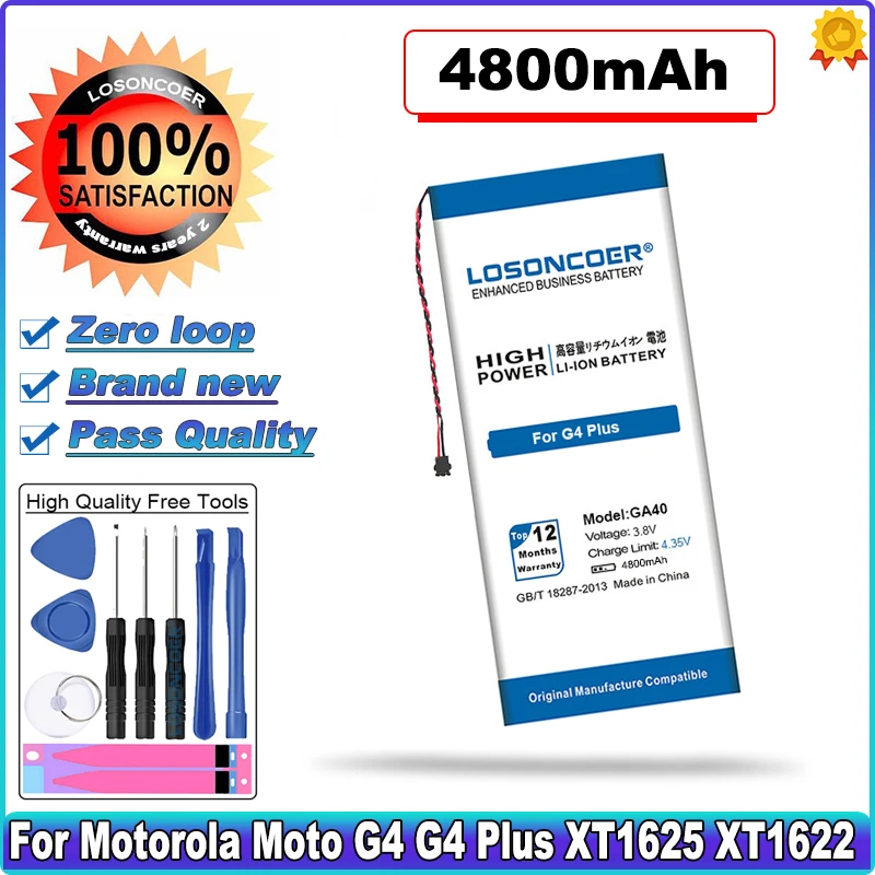 

4800mAh GA40 Battery For Motorola Moto G4 Plus XT1625 XT1622 XT1644 XT1643 Xt1626 SNN5970A