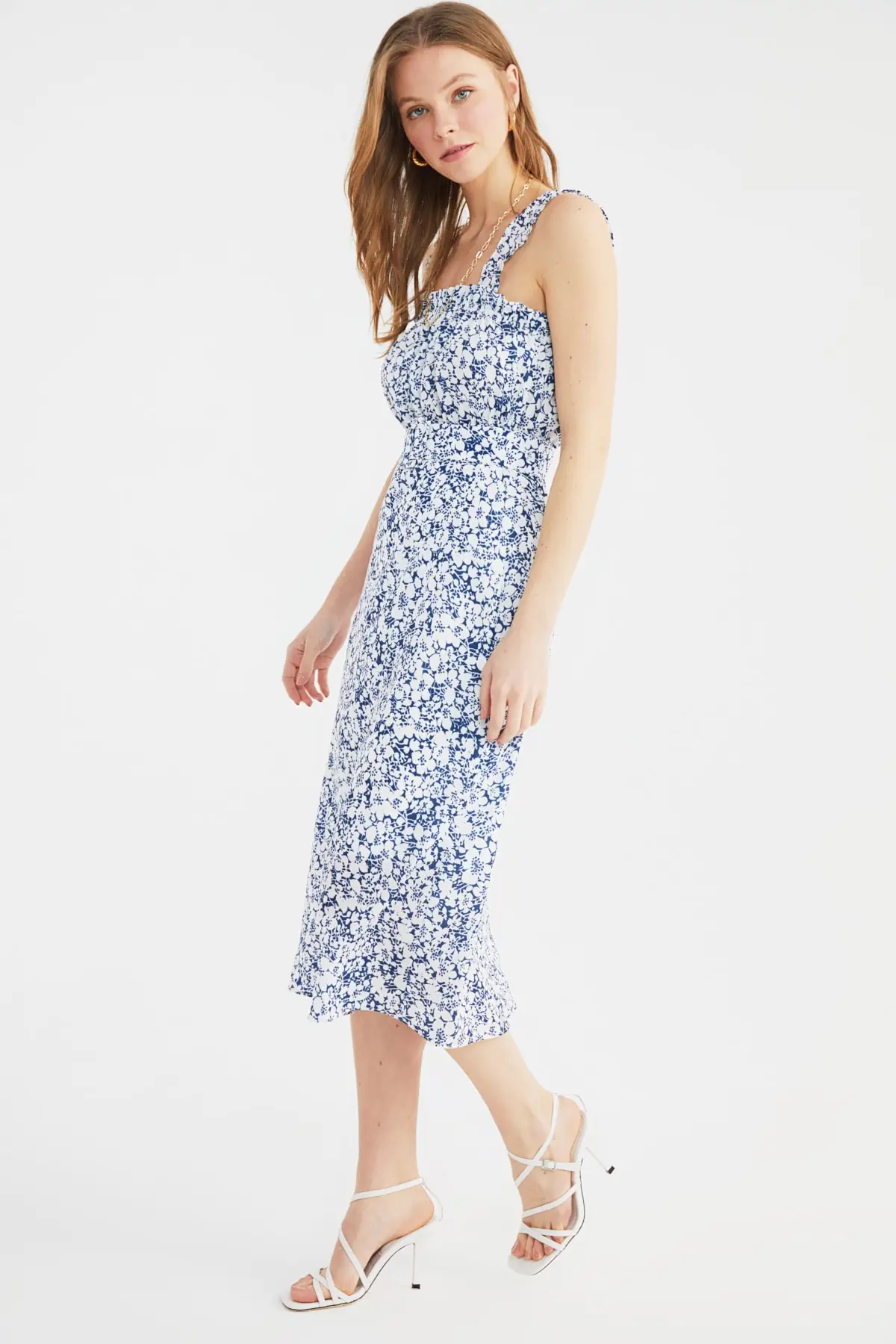 Trendyol Arched Shir Detailed Patterned Dress Twoss20el2260 Dresses