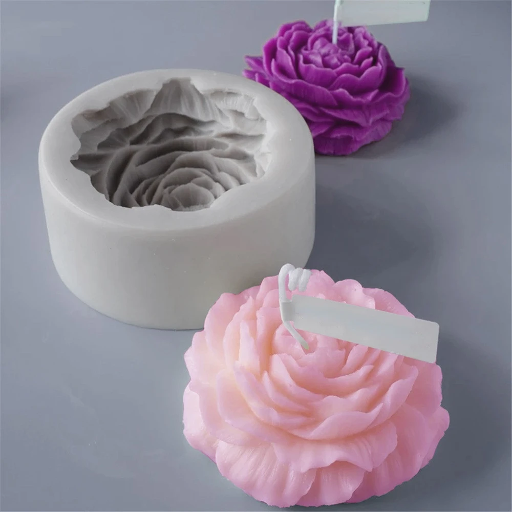 Flower mold, 3D peony mold, large peony mold, rose mold, silicone soap  mold, gelatin mold, large rose mold, candle rose mold, resin mold