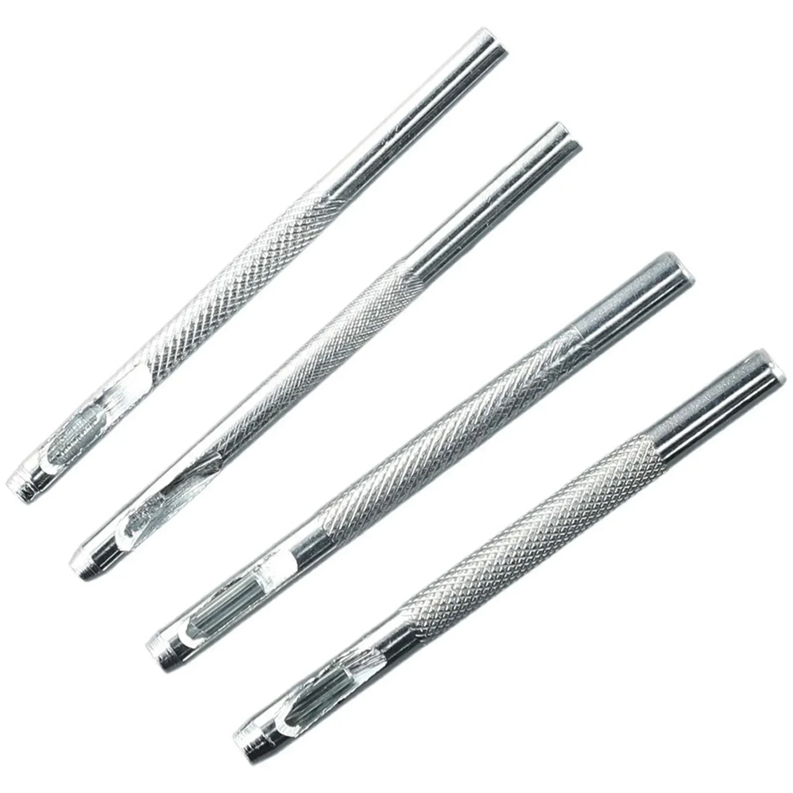 Leather Round Shape Hole Punch Punchers Kit Belt Watch Band Hollow DIY Drill Equipment 4 Pcs