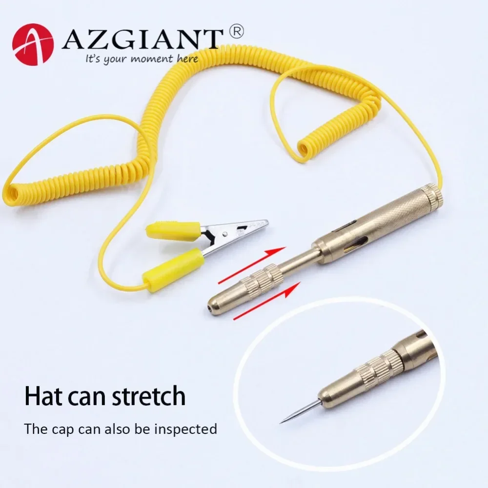 copper spring extend Car Circuit Tester DC 6V 12V 24V Voltage Auto Vehicle Gauge Test Light Measuring Pen DC Tester LED bulb car light tester circuit detector probe pen tester voltage test pen circuit tester