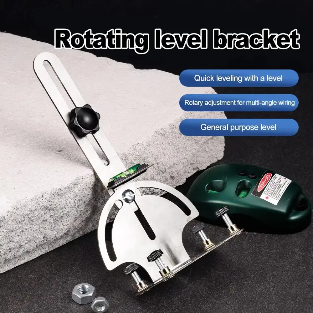 Wall Mount Wall Bracket Portable Adjustable Level Holder Stainless Steel 4 Point Claw Design Rotating Bracket Contractors Use