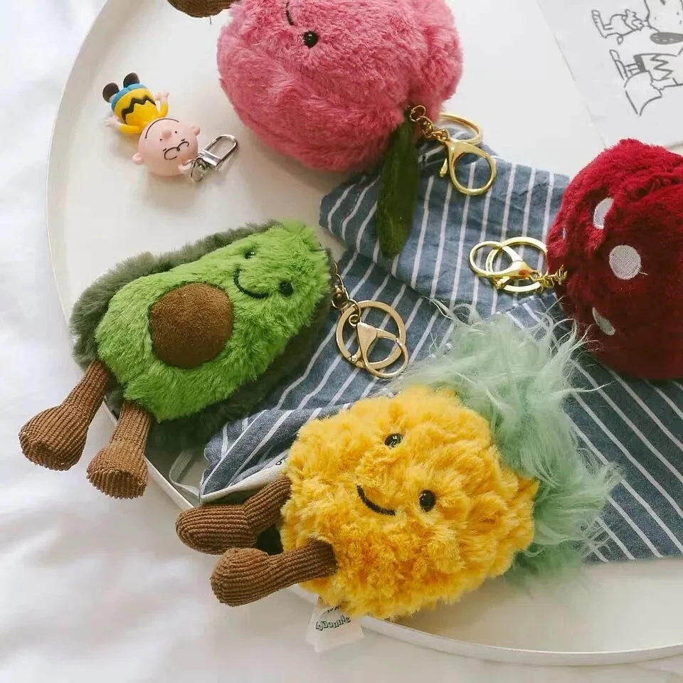 Avocado Plush Toy Cartoon Fruit Soft Comfortable Mini Kawaii Plush Keychain High Quality Soft Stuffed Toy Girl Boy Doll Pendant дезодорант deonica for teens avocado girl для девочек спрей 125 мл