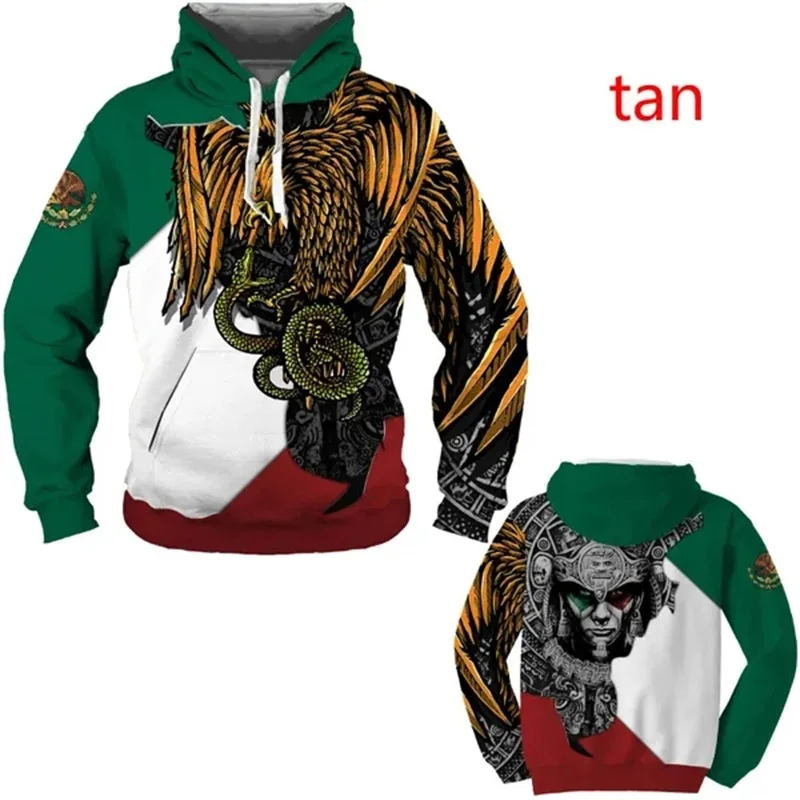 thumbnail image 1 of Sudadera con capucha con estampado mexicano para hombre, sudadera informal con estampado 3D, sudadera holgada informal de gran tamaño, ropa de calle, 1 of 4
