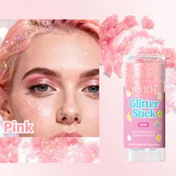 Radiant Mermaid Sequin Body & Hair Glitter Gel - 15g (Pink)