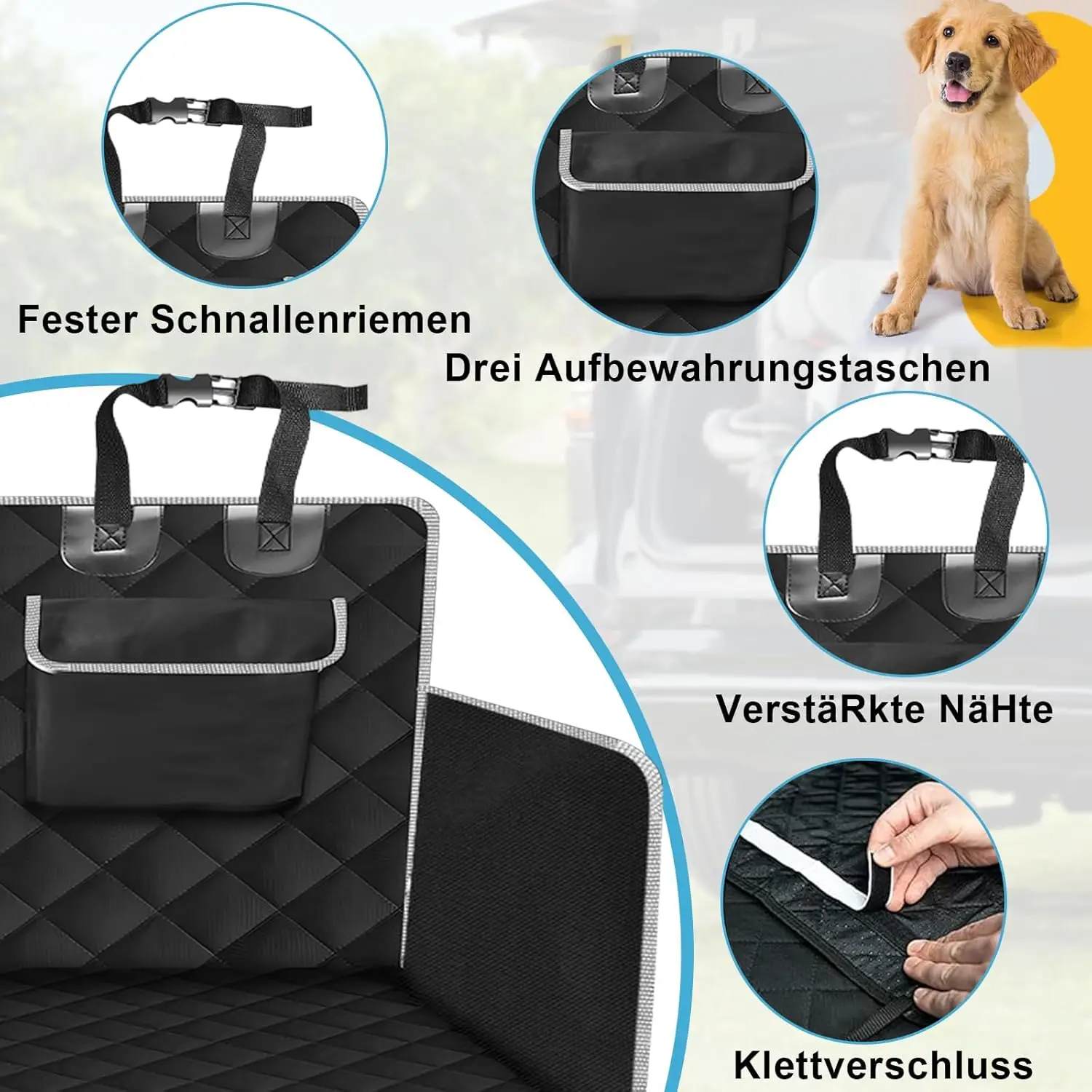 Trunk Cargo Liner for Pet 5-Layer Thicken Oxford Cloth Trunk Carpet Waterproof Anti Slip Wear-Resistant Cushion for Dog