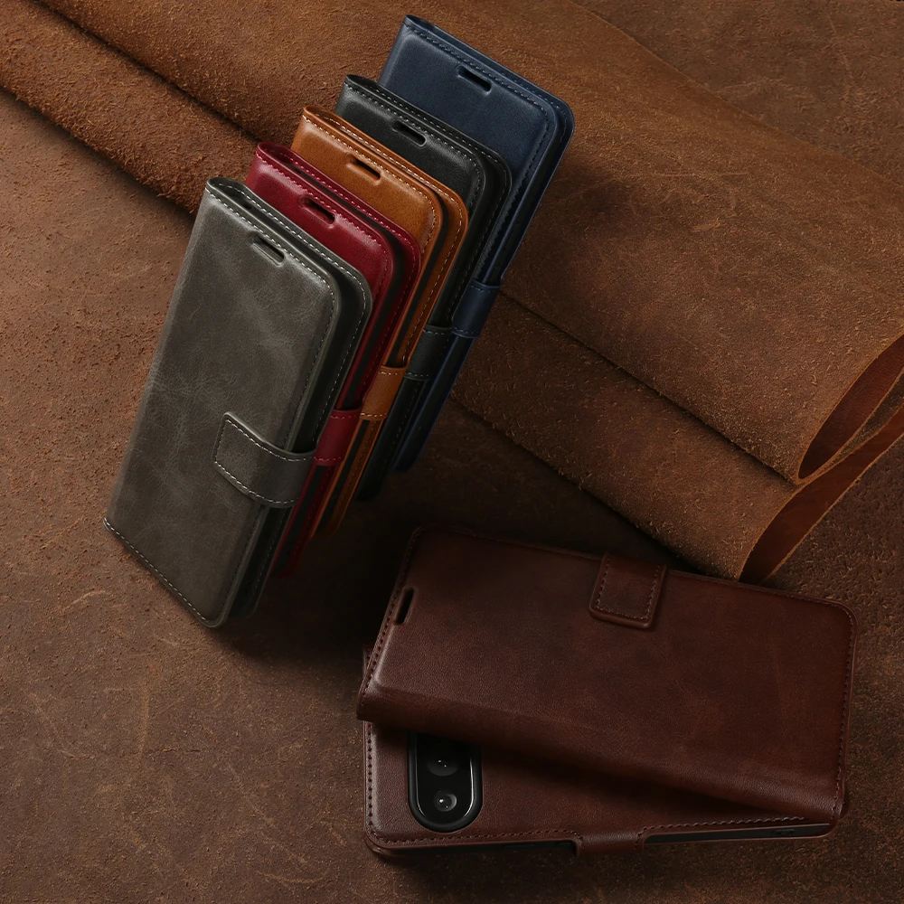 Luxury Leather Purse Holder Shockproof Phone Case with Card Slot Wallet Cover
