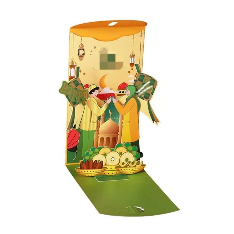 3D Eid Mubarak Envelopes Gift Bag Money Card Holder Ramadan Mubarak Decor Islamic Muslim Eid Al-fitr Invitation Supplies