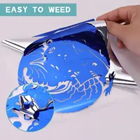 HTVRONT 12"X10ft/30x300cm Metallic Mirror Permanent Adhesive Vinyl Roll Sticker Film for Maker Glass Cup Decor Vinyls 3