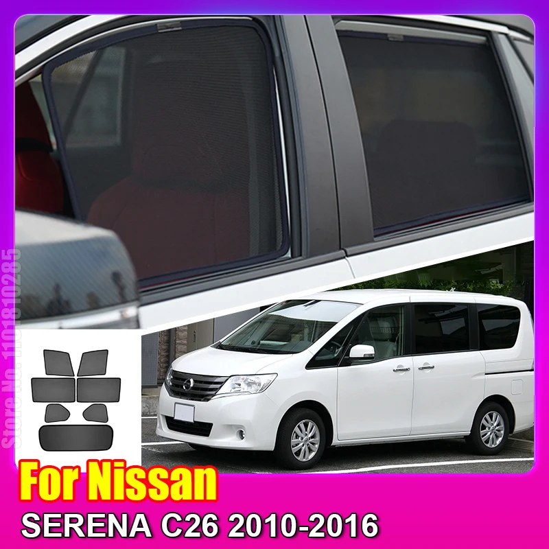

For Nissan SERENA C26 2010-2016 Car Window SunShade Shield Front Windshield Rear Side Curtain Sun Shade Visor