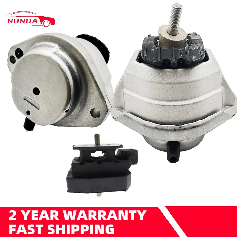 3PCS Engine Transmission Support Motor Mounts Kit For BMW 5 Series E60 E61 LCI 520D 06-10 22116777118 22316777175