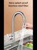 Kitchen Faucet Spray Head Filter Stainless steel filterBathroom Faucet Shower Filter Adjustable 360° Rotary Splashback Tap Nozzl 6