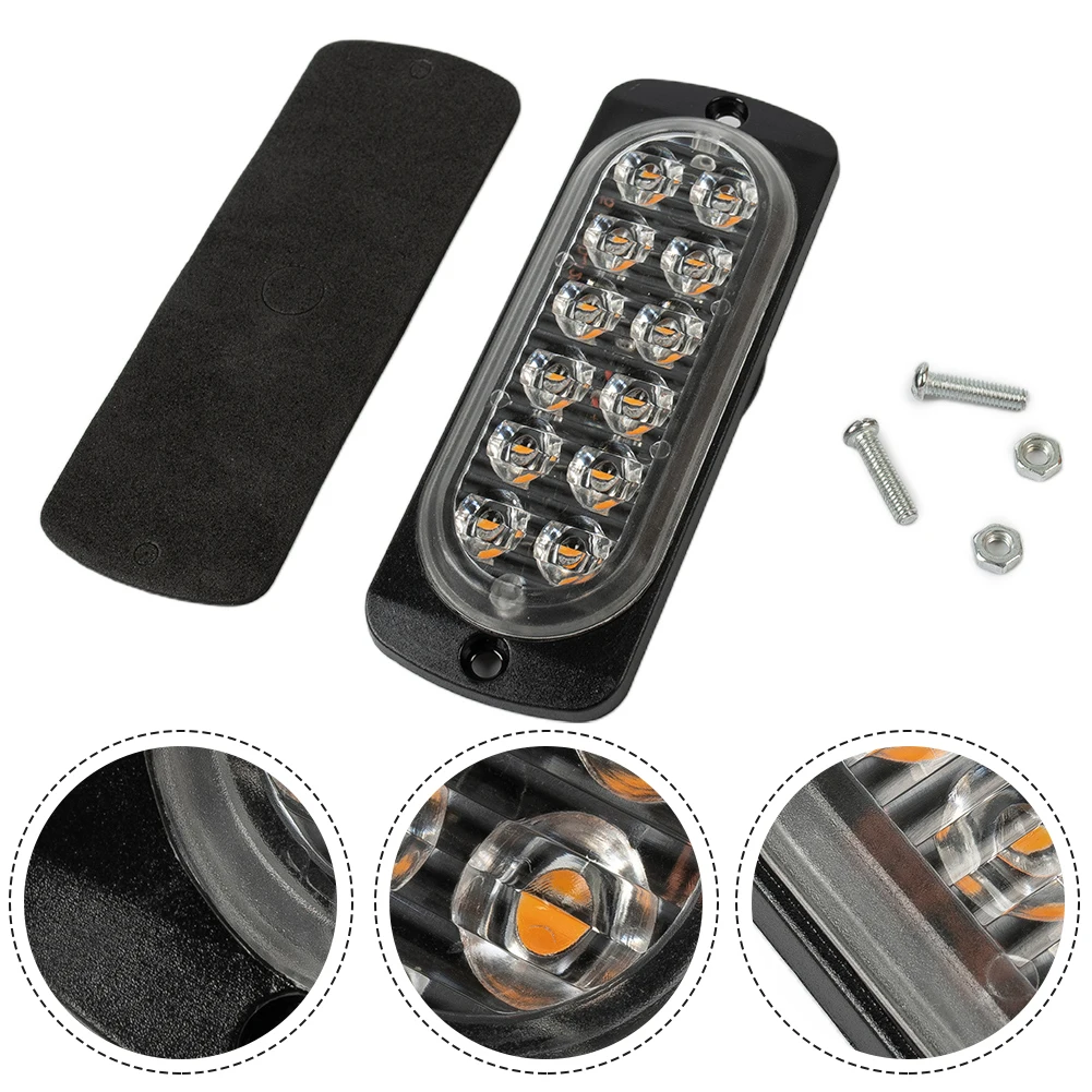 

Car Working Lamps DC 12V-24V Driving Yellow Flash Kit LED Light Luminous Plastic Replacement Safety Accessories