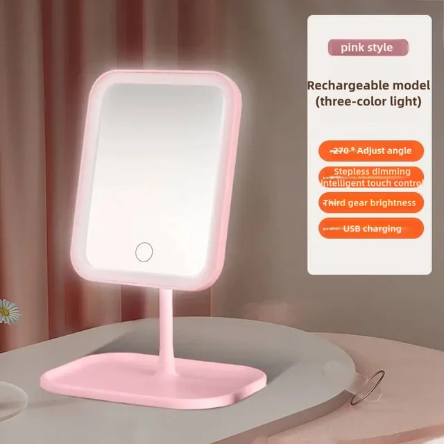Illuminez votre beauté: Miroir cosmétique LED avec fonctions intensité variable, rotation et mémoire, miroir cosmétique USB avec monoch 2