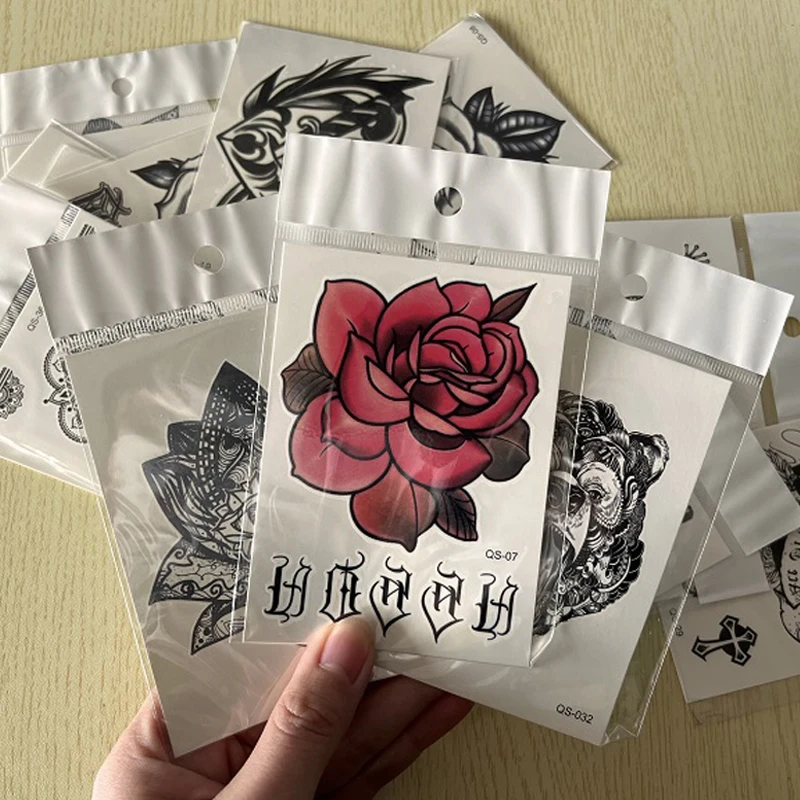 

1pcs Temporary Tatoo Fake Tattoo Sticker Rose Flower Hand Painted Flash Tatto Tatouage Waterproof Tattoos for Girl Women Men