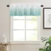 ZEDLIYU Valances for Windows Kitchen Living Room Home Decoration Small Window Valance Morocco Ombre Geometry Teal 1 Panel 3
