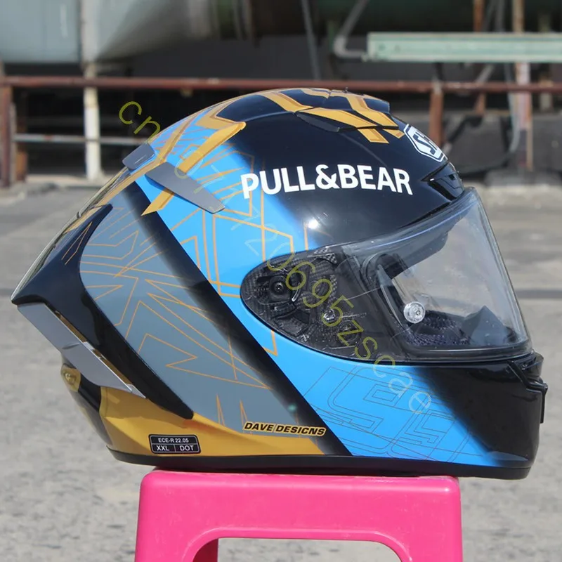 

Motorcycle Full Face Helmet SHOEI X-Spirit III Blue Gold Ant X-Fourteen X14 Sports Bike Racing Helmet Motorcycle Helmet,Capacete