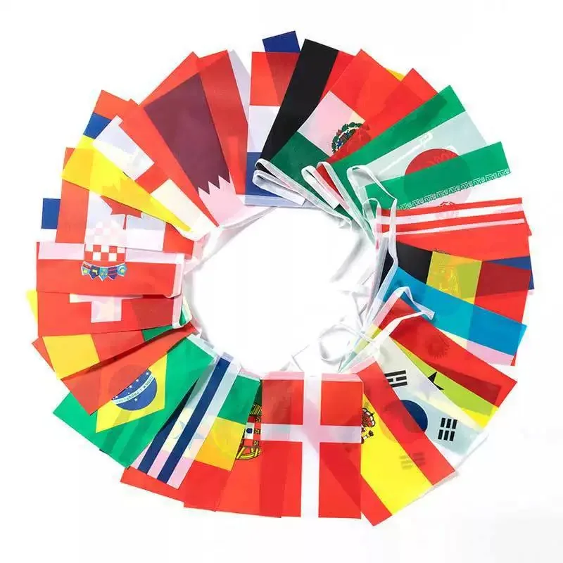 50/100/200 Countries National Flag14x21cm 20x30cm String Flag Countries Around… - Image 3