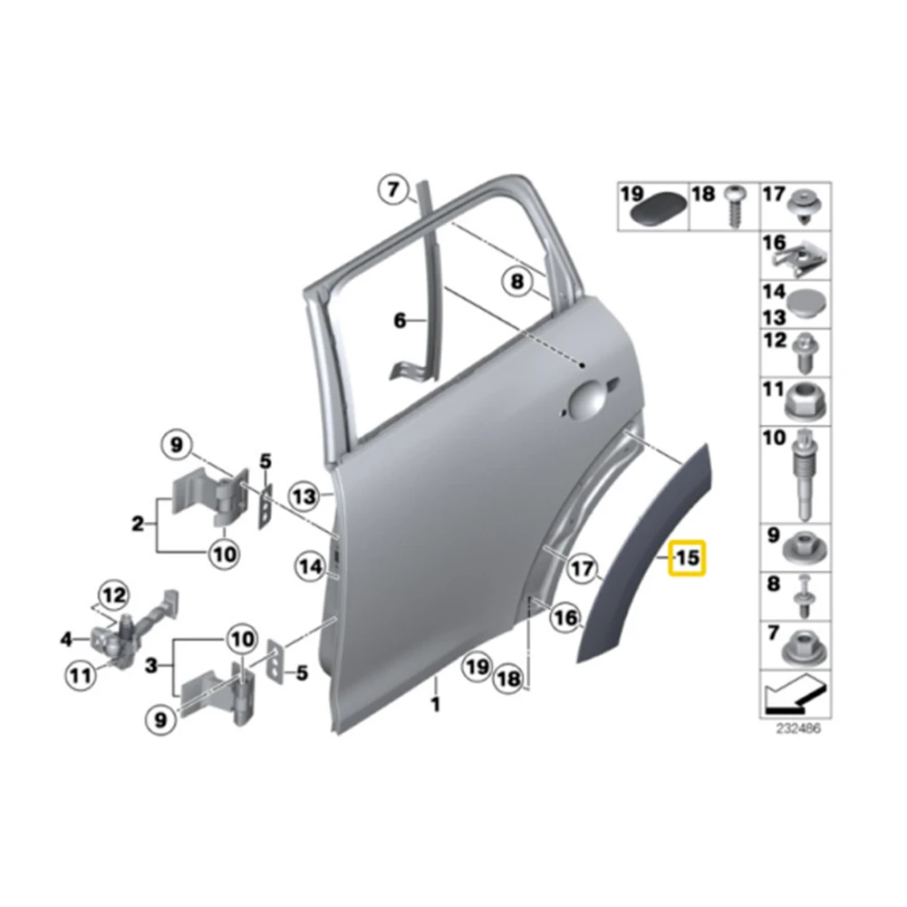 BMW 미니 쿠퍼 R60 컨트리맨 R61 페이스맨용 자동차 뒷바퀴 펜더 커버 머드가드 아치 트림 51779801885 51779801886 9801886