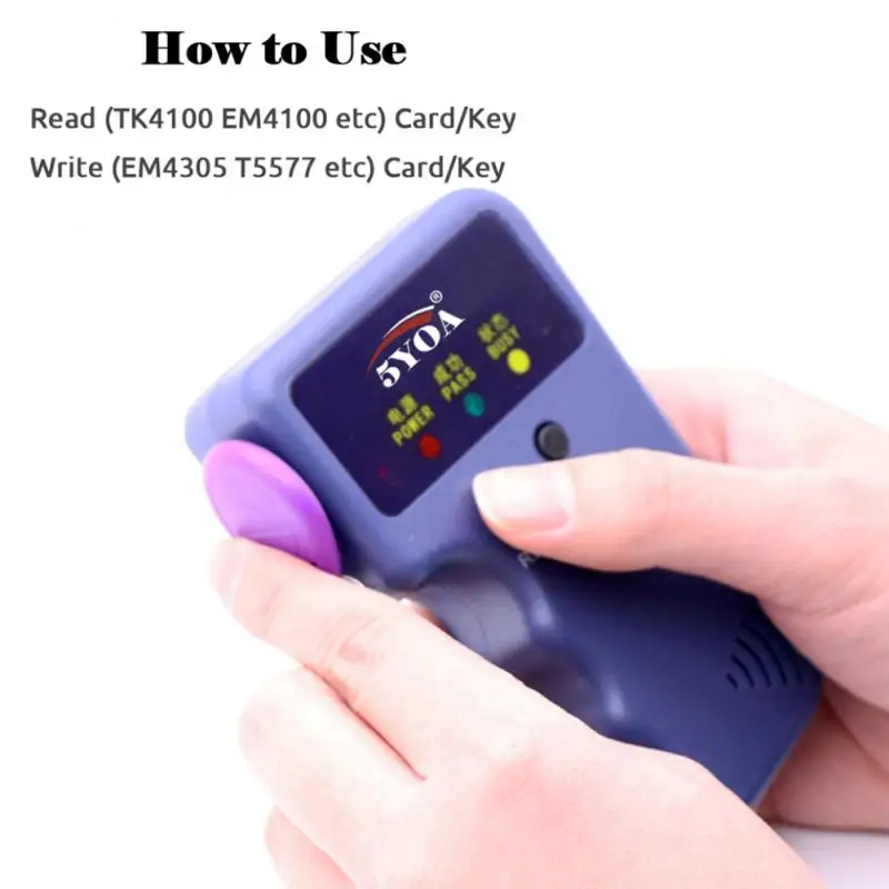 

125KHz RFID Programmer Duplicator Copier Writer Reader Writer ID Card Cloner & Key Access Card Replicator Keychain Reader