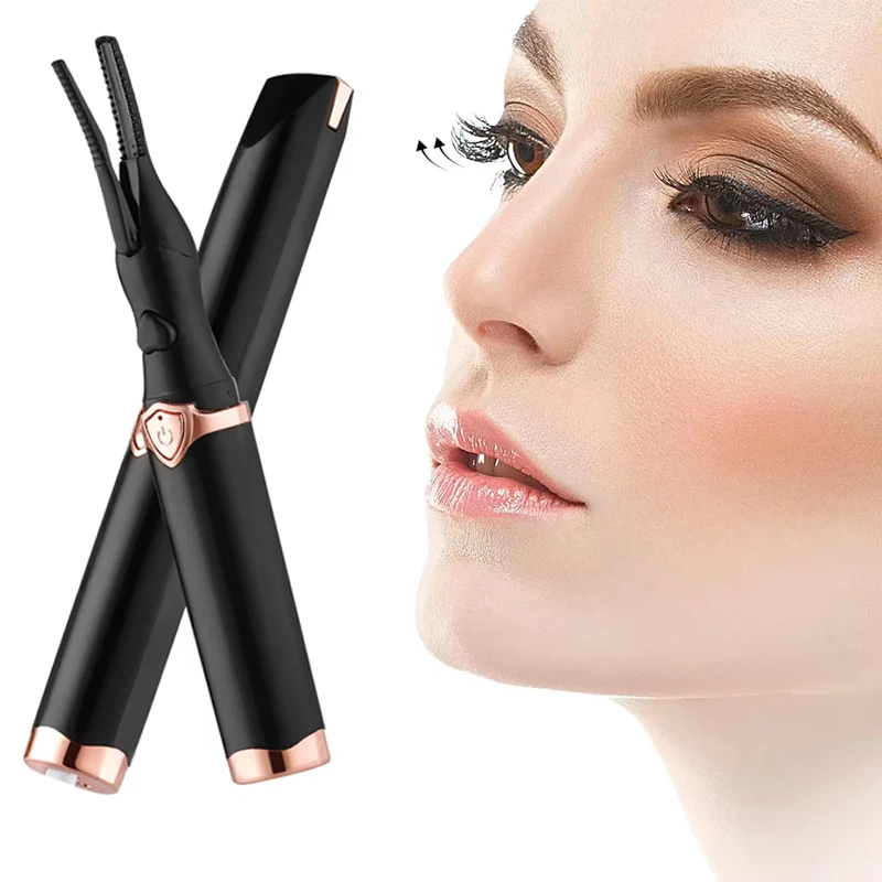 Electric Eyelash Curler Heated Portable USB Rechargeable Quick Natural Long Lasting Curling