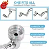Metal 1080° Rotating Splash Filter Faucet Extender Spray Head Dual Mode Kitchen Tap Aerator Water Nozzle Faucet Bubbler 22/24mm 5