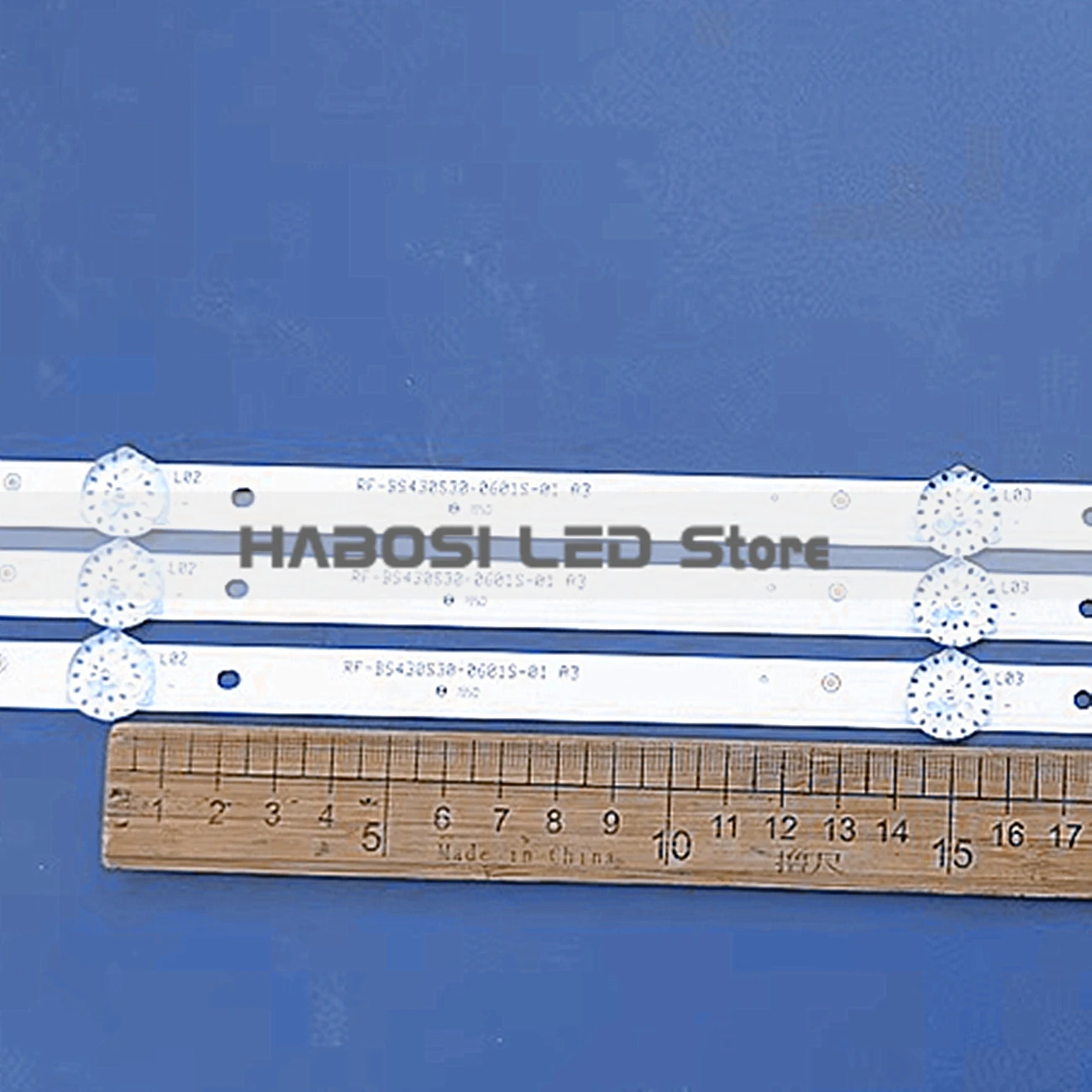 100% New 3pcs/Kit LED Strips for 43 TV RF BS430S30 0601S 01 A3 RF-BS430S30-0601S-01 A3 LT 324X3 MAX E43CH S 4