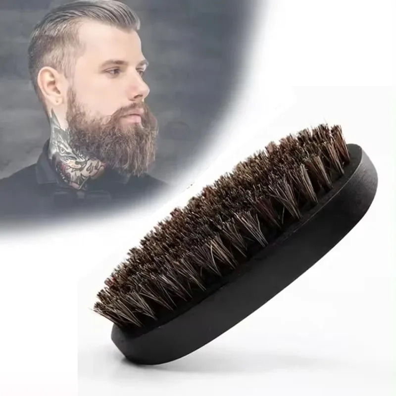 

Новинка 2022, натуральная деревянная мини-щетка для бороды для мужчин, винтажный деревянный массаж лица, которая творит чудеса, расчесывая бороду и усы