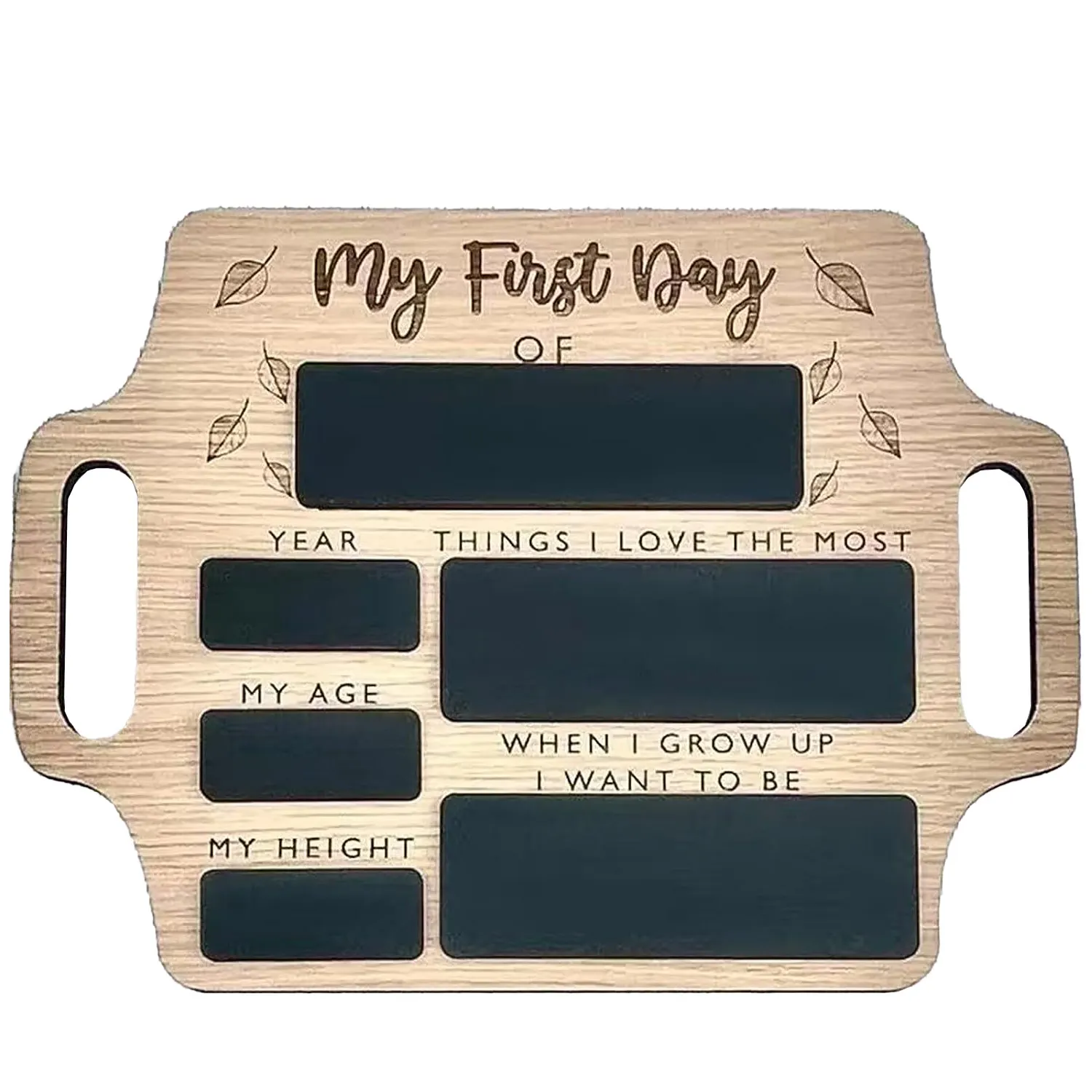 First Day of School Board Chalkboard Personalised My First Day of School Sign with Handle Back to Memory Photo Prop