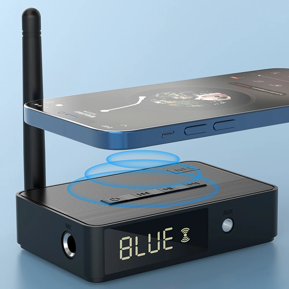NFC 블루투스 호환 5.3 송신기 리시버, 광 동축, 마이크, U 디스크, TF 카드, HIFI 무선 오디오 어댑터