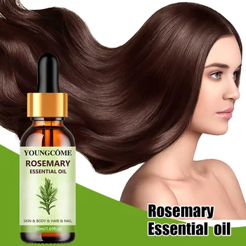 Olio essenziale di rosmarino naturale, ripara i capelli danneggiati Migliora la qualità dei capelli Idratare l'olio per la cura dei capelli adatto per capelli, corpo, massaggio 1