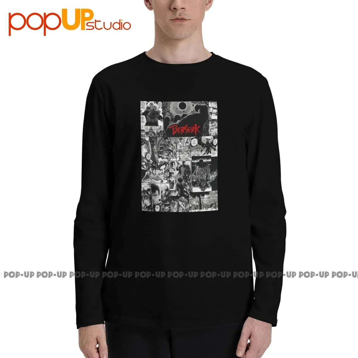 Berserk Manga Strip V1 Buds Berserker Armor Anime T-Shirt A Maniche Lunghe T-Shirt Tee Pop Cotton Fashion Vendita Calda