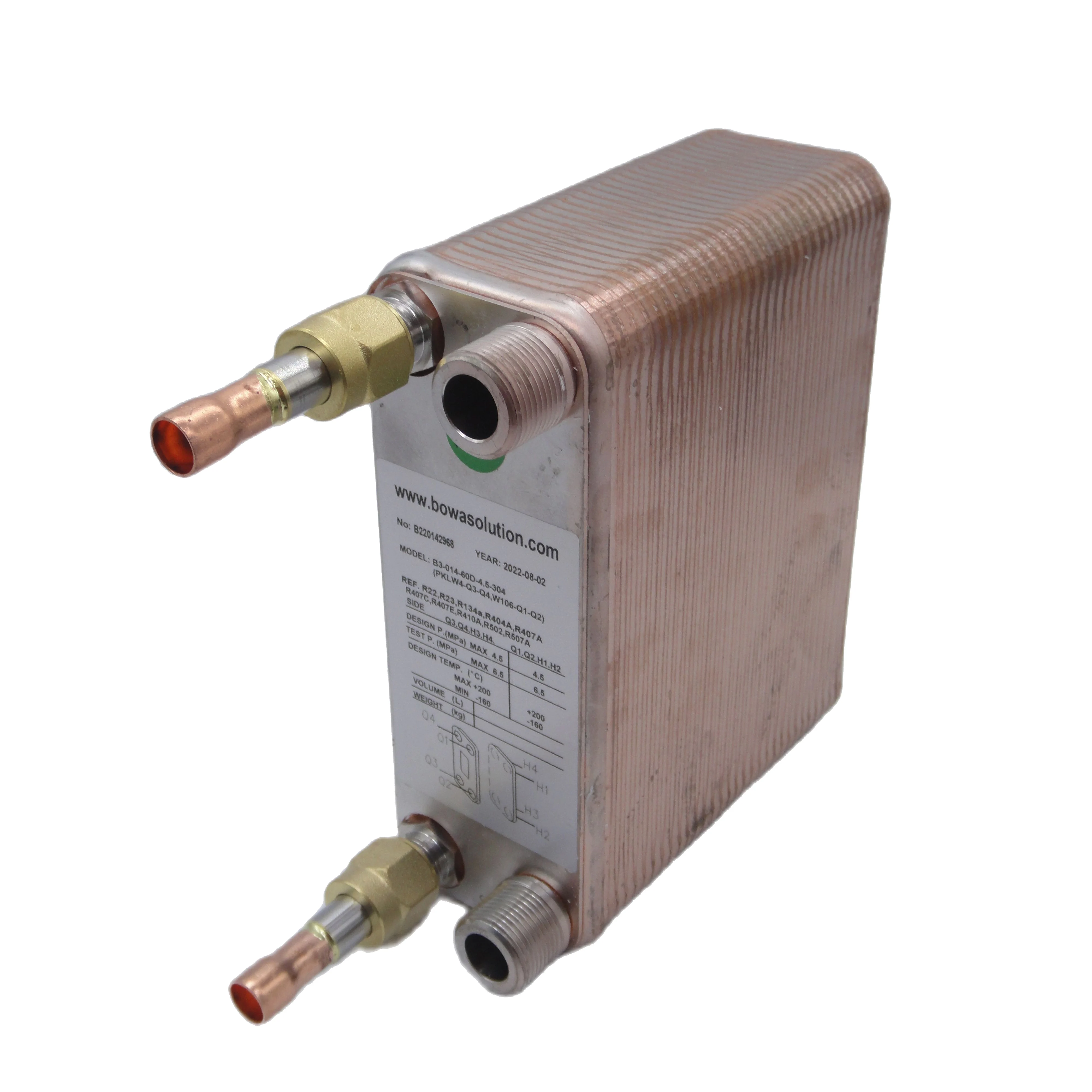 

800kcal condenser and evaporator of heat pump water heater is working together with gas burner water heater to save running cost