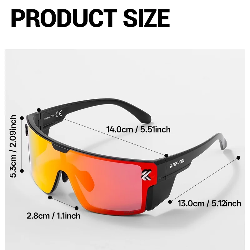 Kapvoe Cycling Glasses Polarized Hiking Eyewear MTB Bike Glasses UV400 Lenses Men Women Sunglasses for Men Protective Glasses