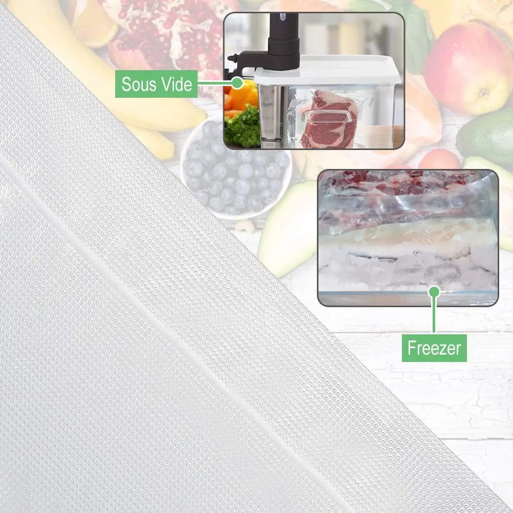 Vacuum Food Saver Sealer Bags Rolls 12/15/20/25/28cm Sous Vide Storage Packaging bag for Meat Fruits Vegetables Nuts