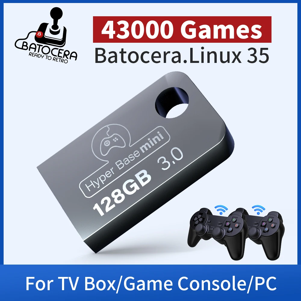 128G Portable USB Flash Drive For PC Batocera.Linux 35 USB 3.0 Stick