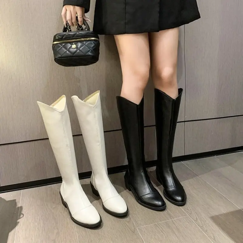 Boots Women Shoes Autumn Luxury Designer Boots-Women Round Toe Sexy Thigh High Heels High Sexy Fashion 2023 Ladies Low Mid Calf