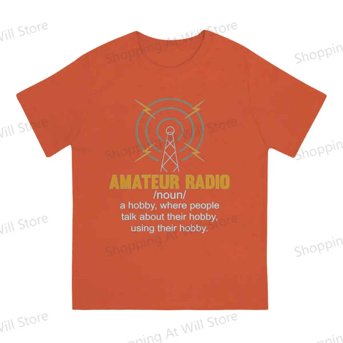 100% Cotton Amateur Radio Definition Funny T-Shirt - Unisex O-Neck Short Sleeve