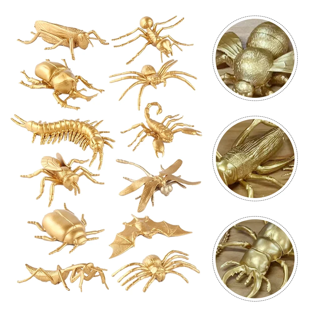 

12pcs Realistic Bugs Figures Toys Plastic Insects Figurines Fake Play Bug Set
