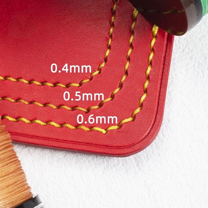 0.4/0.5/0.6mm Round Waxed Thread Circular Leather Sewing Waxing Thread for Manual Sewing and Jewelry Craftsmanship