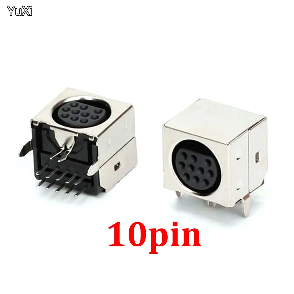 YUXI 120pcs MD Housing Female DIN 10 Mini Pin Svideo Adapter Socket
