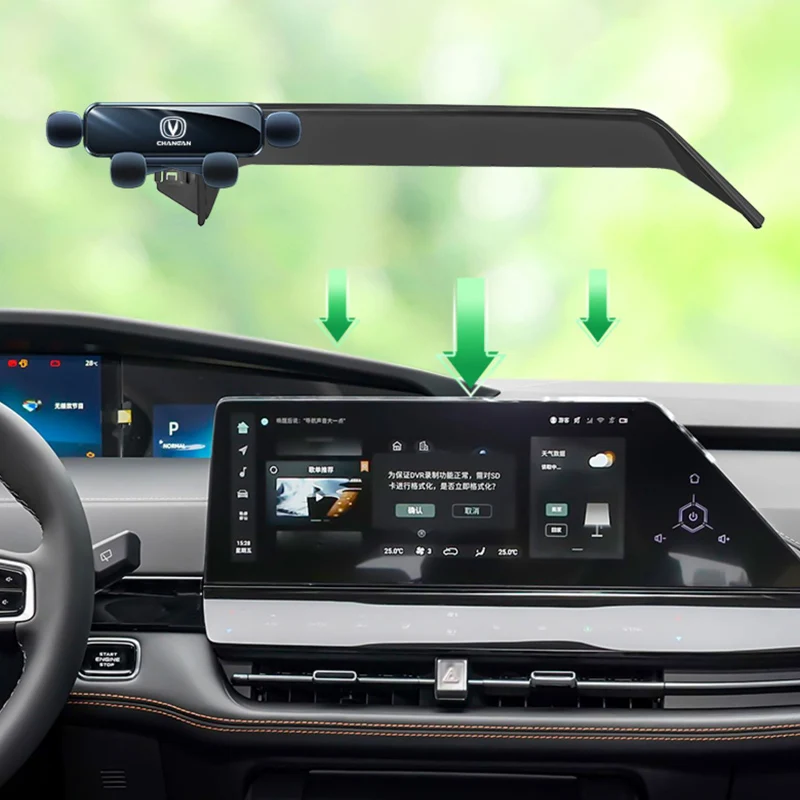 

For Chang An Unik Uni k 2021-2023 Car Mobile Phone Holder Central Control Display Screen Mount Gravity Bracket Stand Accessories